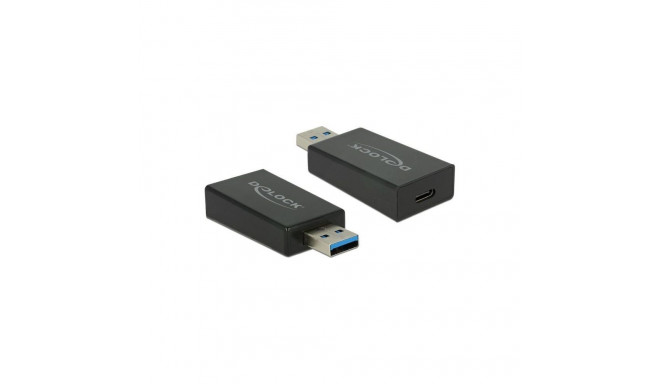 adapter USB 3.2 Gen 2 USB-A pistik > USB-C pesa, must