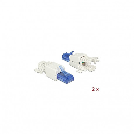 DeLOCK plug Cat.6a tool-free 2x