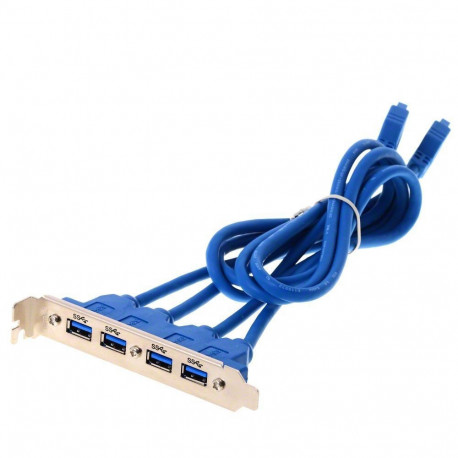 Slotblech USB3.0 pistikliist 19Pin 4 pordiga