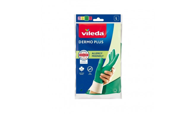 Vileda Dermo Plus 'L' kindad rohelised puuvill, nitriil