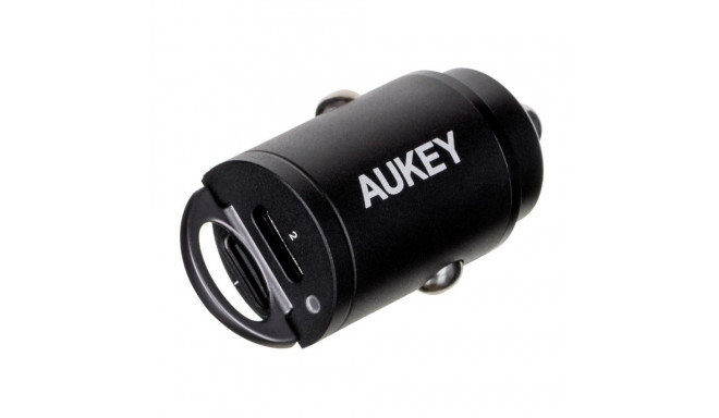 AUKEY CC-A4 mobiilseadme laadija must auto