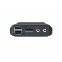 ATEN 2-pordiline USB DisplayPort kaabliga KVM-lüliti ATEN 2-pordiline USB DisplayPort kaabliga KVM-lüliti