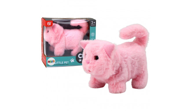 Kotek plüüsist interaktiivne loomake kõnnib mjäugub roosa