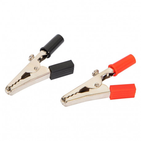 96-715# Krokodylki średnie nh 029 czarny/czerwony komplet