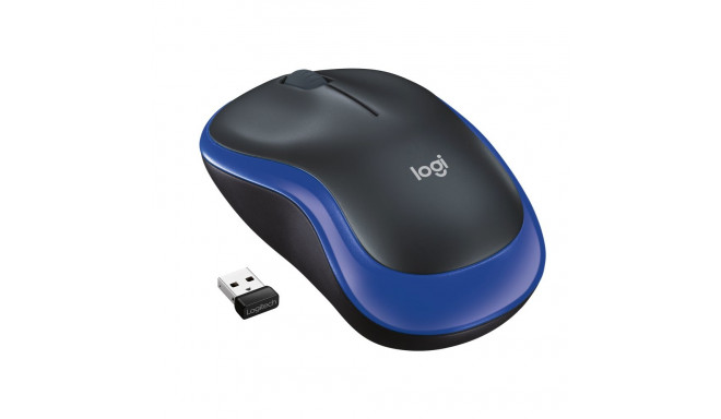 LOGITECH M185 cordless Notebook Mouse USB black blue