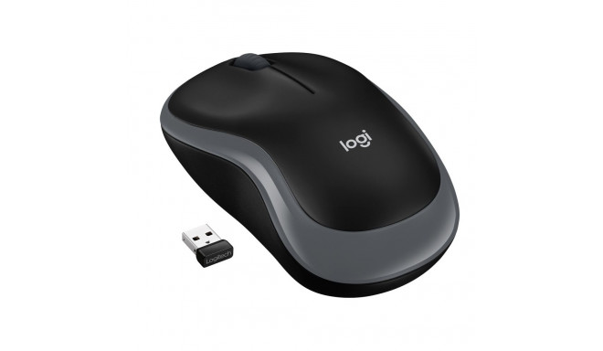 LOGITECH M185 cordless Notebook Mouse USB black grey
