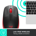 MOUSE USB OPTICAL WRL M190/RED 910-005908 LOGITECH
