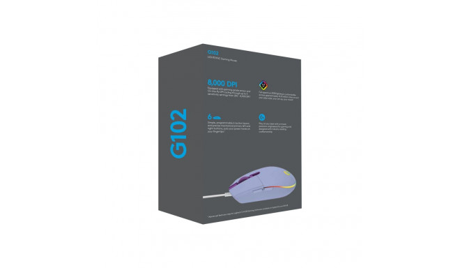 LOGITECH G102 LIGHTSYNC lilla