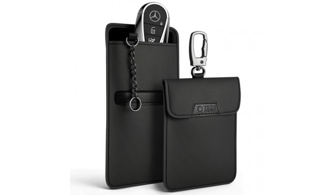KLATKA FARADAYA TECH-PROTECT KLR400 POUCH KEYLESS RFID SIGNAL BLOCKER CASE BLACK/BLACK