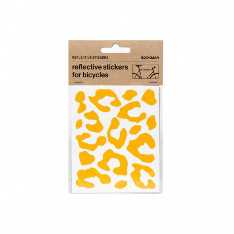 Helkurkleepsud jalgrattale BOOKMAN Reflective Stickers for Bicycles, Yellow Leopard