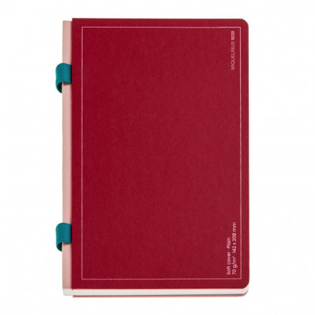 Märkmik A5 DOUBLE INTERIOR RED tühi + täpiline sisu 96 lehte Miquelrius