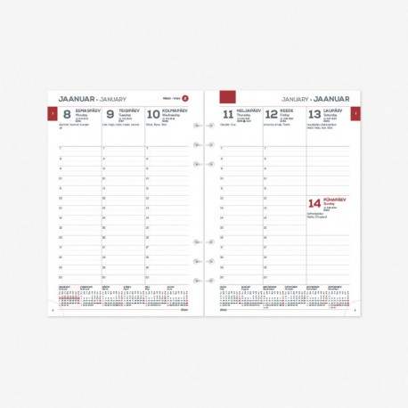 Kalendrisisu MAXI nädal vertikaalne 2026a