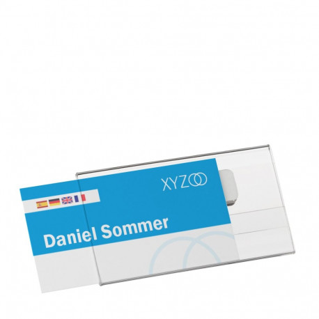 Akrüülist nimesildihoidja magnetiga, 60 x 30 mm