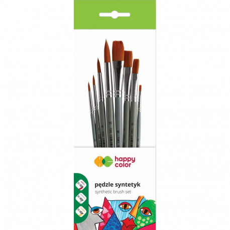 Sünteetiliste harjastega pintslid – MIX, 8tk