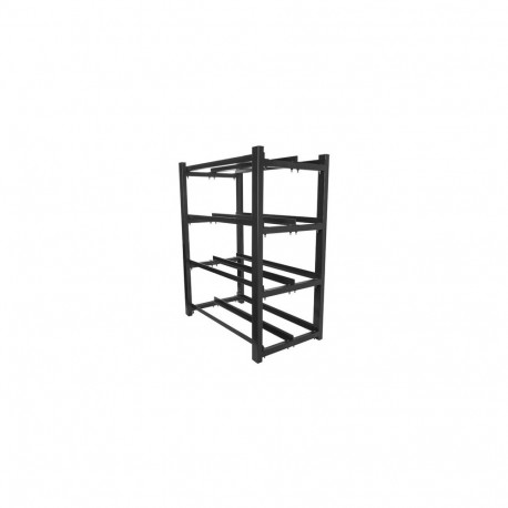 BATTERY FRAME FOR UPS 830X454 2 ROWS 4 LEVELS (8 SHELVES) (FLAT PACK) BLACK LANBERG