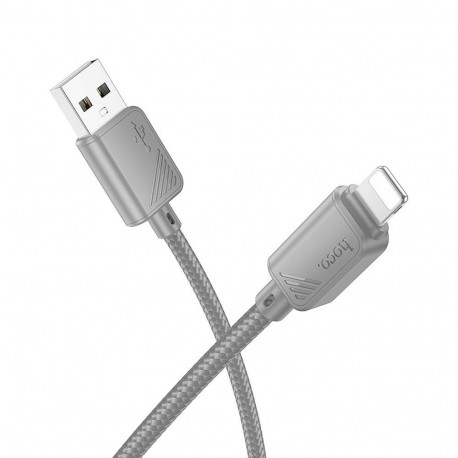 Cable USB A to Lightning Hoco 2,4A 1 m X113 gray