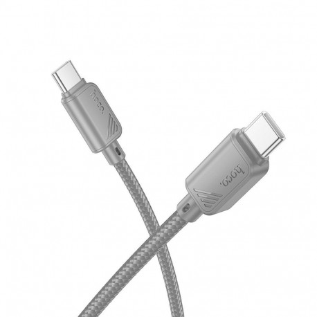 Cable USB C to USB C Hoco 3A 60W 1 m X113 gray