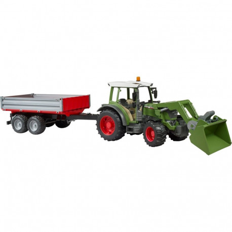 02182 Fendt Vario 211 mit Frontlader und Bordwandanhänger