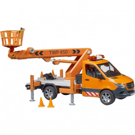 BRUDER Mercedes Benz Sprinter work platform, model vehicle (incl. light + sound module)