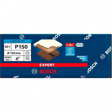 Bosch Expert M480 mesh structure sanding sheet 150mm, K150 (50 pieces, for eccentric sanders)