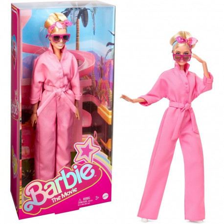 Mattel Barbie The Movie - Margot Robbie as Barbie: doll in a pink jumpsuit