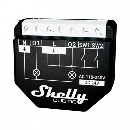 Shelly Wave 2PM, relay (black)