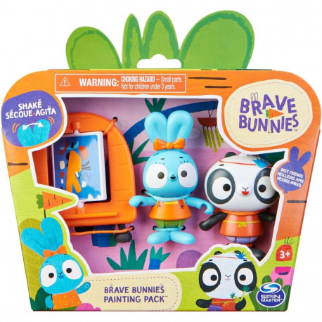 Spin Master Brave Bunnies - Paint with Boo Rabbit and Panda, Play Figure (with 2 Action Figures and 