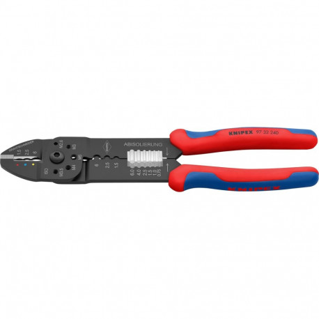 KNIPEX crimping pliers 97 32 240 (red/blue, stripping, crimping 0.5 - 6.0mm2)