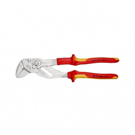 KNIPEX pliers wrench 86 06 250, VDE-insulated (red/yellow, length 250mm, 19-fold adjustable)