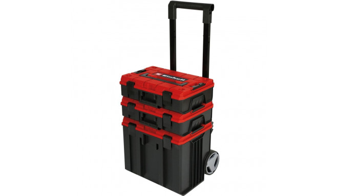 Einhell E-Case Tower system case, tool trolley (black/red, 1x E-Case L, 2x E-Case S)
