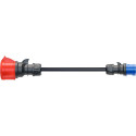Adapter für Gemini flex 22 kW, CEE rot Drehstrom 32A > CEE blau 16A (schwarz, 30cm)