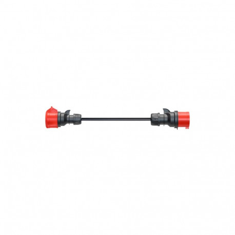 Adapter für Gemini flex 11 kW, CEE rot Drehstrom 16A > CEE rot 32A (schwarz, 30cm)