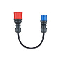 Adapter für Gemini flex 11 kW, CEE rot Drehstrom 16A > CEE blau 16A (schwarz, 30cm)