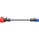 Adapter für Gemini flex 11 kW, CEE rot Drehstrom 16A > CEE blau 16A (schwarz, 30cm)