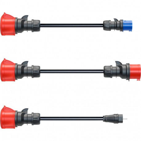 Adapterset für Gemini flex 22 kW, 3-teiliges Set (schwarz, 30cm)