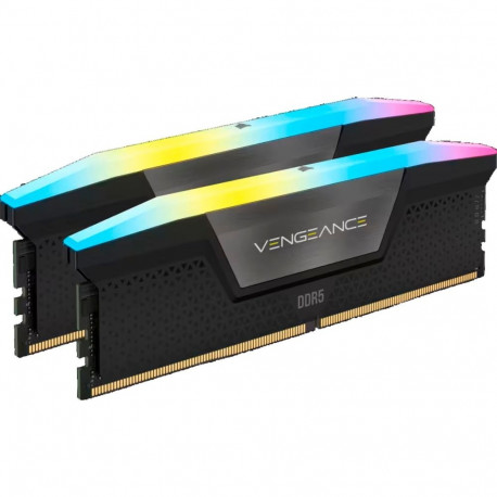 Corsair DDR5 - 64GB - 6400 - CL - 32 (2x 32 GB) dual kit, RAM (black, CMH64GX5M2B6400C32, Vengeance 