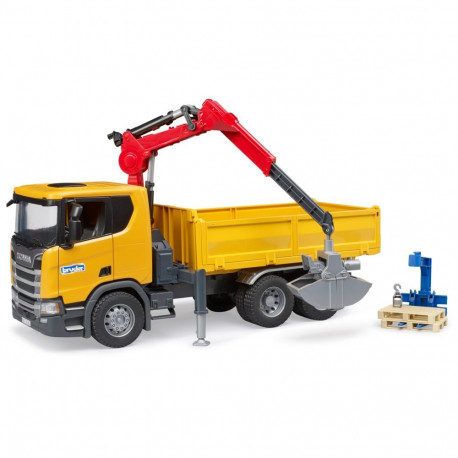 Scania Super 560R Baustellen-LKW mit Kran und 2 Paletten