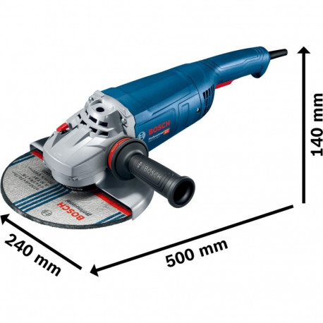 Winkelschleifer GWS 22-230 J Professional (blau, 2.200 Watt, inkl. Diamanttrennscheibe)