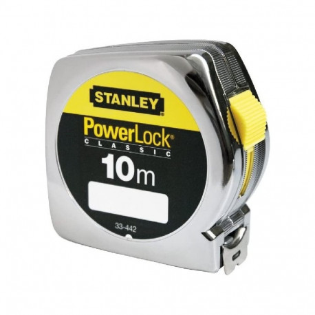 Stanley band size Powerlock, 10 meters (silver/yellow, 25mm, plastic housing)