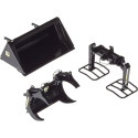 Wiking front loader tools set A black, model vehicle Wiking front loader tools set A black, model vehicle