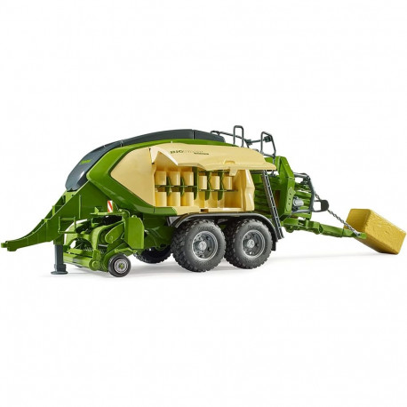 bruder Krone Big Pack 1290HDP VC, model vehicle (green, with 2 square bales)