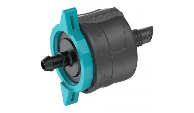 GARDENA Micro-Drip-System Adjustable End Drip Head 1-8 l/h, pressure-compensating (black/turquoise, 