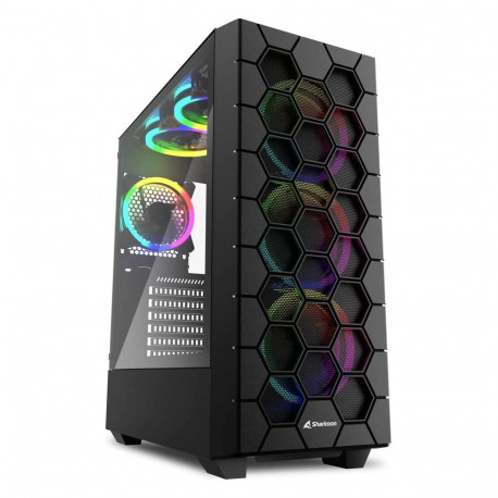 RGB HEX karastatud klaasist külgpaneel, must