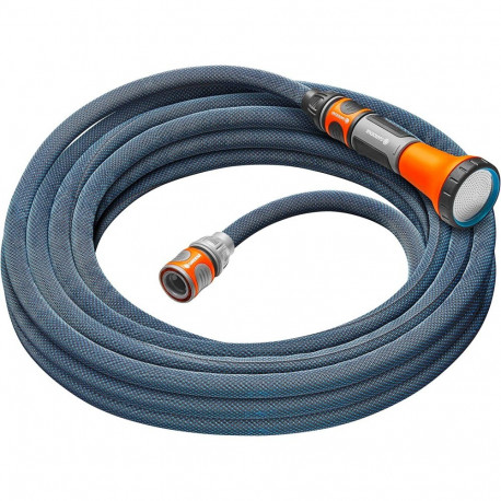 Gardena Textile Hose Liano Xtreme 1/2, 10 meter set (dark grey/orange, model 2023, incl. watering no