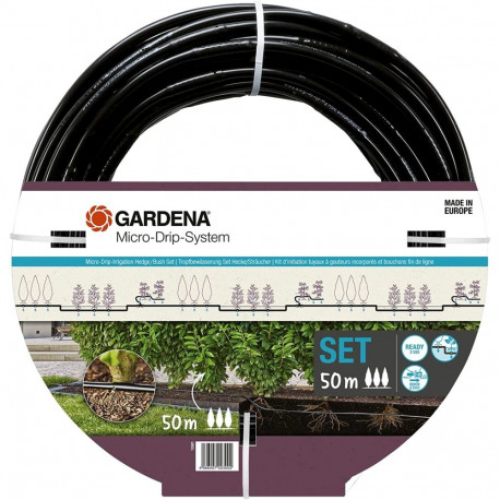 Gardena Micro-Drip-System drip irrigation hedges/bushes set, 50 meters, drippers (black, model 2023,