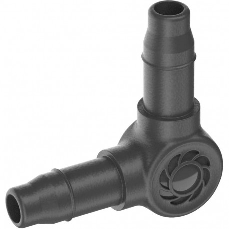 Micro-Drip-System l-ühend mudel 2023 4,6mm (3/16") 10 tk, tumehall