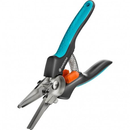 Gardena Secateurs GripCut (grey/turquoise, herb scissors with integrated gripper)