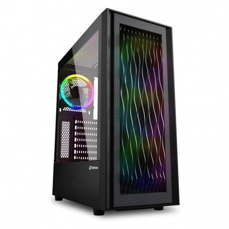 RGB WAVE karastatud klaasist külgpaneel, must