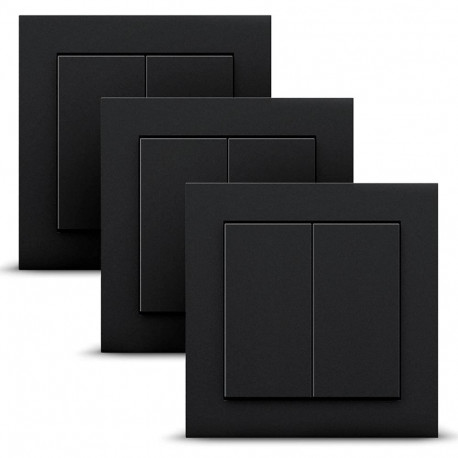 Senic Friends of Hue Smart Switch, Switch (Black (Matte), Pack of 3)