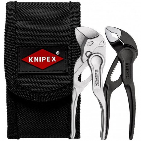 Zangen-Set XS mit Tasche, 2-teilig (schwarz, in Werkzeug-Gürteltasche)